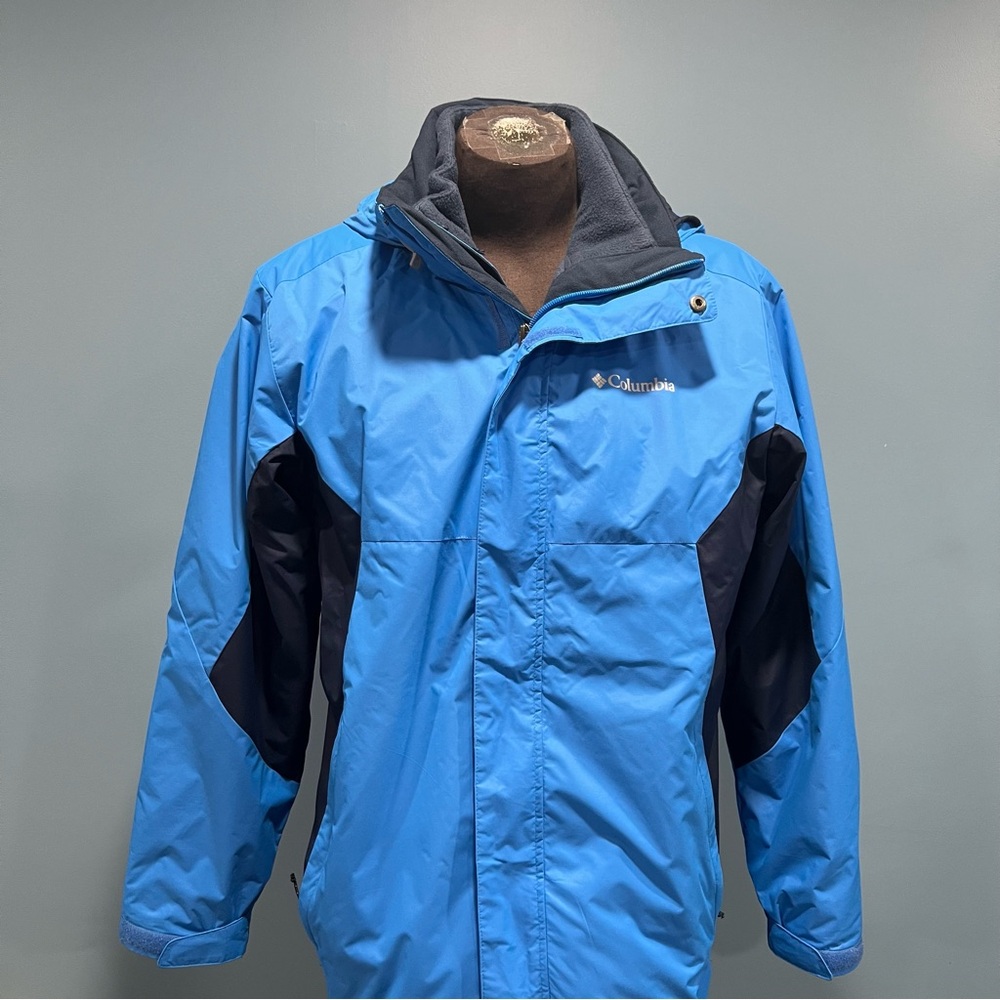 Columbia Men's Eager Air Interchange 3-in-1 Jacket Blue/Navy Size Large - Picture 4 of 7